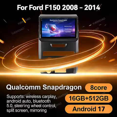 Android 17 Car Radio For Ford F150 P415 Raptor 2008 - 2014 BT Qualcomm 4G WIFI Multimedia Video Play
