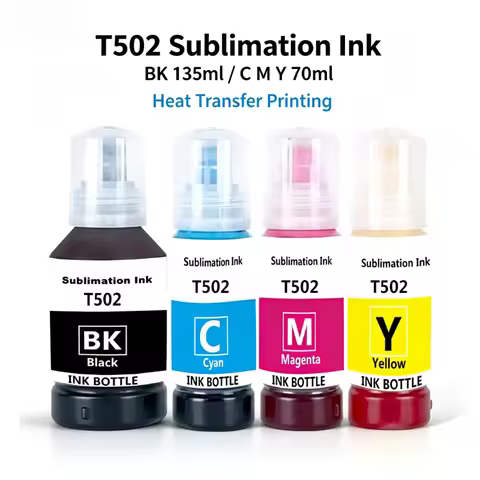 T502 Sublimation Refill Ink Kit For Epson L3150 L3110 L4150 L4160 L5190 L6160 ET‑2720 ET‑2760 ET‑280