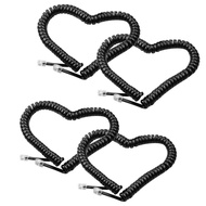4 Pack Phone Cord Landline 8Ft Uncoiled/1.4Ft Coiled Landline Telephone Handset Cord Line Cable RJ9 