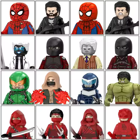Spider-Man Brand New Day Mini Action Figures Building Blocks The Punisher V-Max Ninja And Comic Role