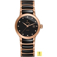 RADO Watch R30183732 / Centrix Automatic Diamonds / Women's / Date / 28mm / Ceramic SS Bracelet / Black Rose Gold