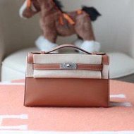 France Window愛馬仕Hermes Mini kelly Pochette 22一代 37金棕 Swift銀扣