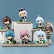 7/6/1pcs/set Genshin Impact Account Battlefield Heroes Theme Series Blind Box KLEE VENTI GANYU KEQIN