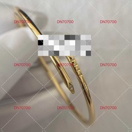 High Version V Gold Classic Nail Bracelet Carved 6-Axis Head Tail Diamond Glossy Fashion CNC Seiko V
