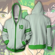 Ben 10 Zipper Hoodie 3D Print Jacket Fashion Sweater Outerwear
