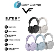 Vinnfier Elite 9 BT Wireless Headphones Deep Bass with Bluetooth 6.0 24H Playtime & AUX Support