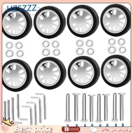 8pcs Luggage Wheels Replacement Kit,Dia 2in/50mm Thick 0.47in/12mm Resistant Rubber Mute Caster Repl