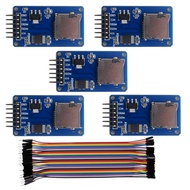 5pcs SD Card Module Mini TF Card Reader Sensor with SPI Interface Onboard Level Conversion +1pc 40P