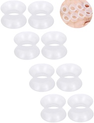 10G 8G 6G 4G 2G 0G 00G 12mm 14mm 16mm 18mm 20mm Thin Clear Silicone Gauges Tunnels Plugs Earrings fo