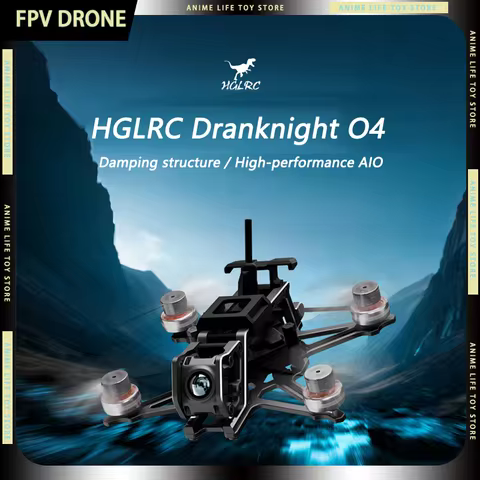 HGLRC Draknight O4 Air Unit FPV Micro Drone 2Inch Freestyle 4K HD 15A AIO Motor 10000KV Propeller GF