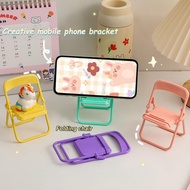 Kawaii Creative Mobile Phone Stand Tablet Holder Mini Folding Chair Stand Table Cell Phone Holder Bracket For IPhone Xiaomi