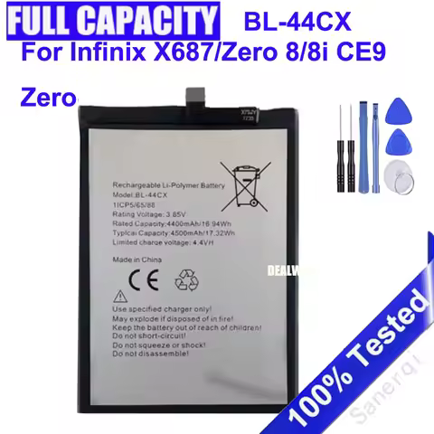 BL-44CX Li-ion 4500mAh Battery For Infinix X687 Zero 8 8i CE9 Zero8 Bateria + Tools