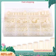 150PCS M6X3-M6X25mm White ABS Round Standoff Spacer Hollow Insulating Column  Spacer Assortment Kit