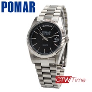 Pomar นาฬิกาข้อมือผู้ชาย สายสแตนเลส รุ่น PM73477SS04 (สีเงิน / หน้าปัดดำ)