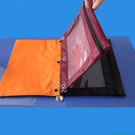 jenniferagg.my Clear PVC B5 File Organizers 3 Ring Compatible Oxford Cloth Waterproof Portfolios