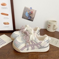 kasut sukan perempuan kasut jogging perempuan kasut perempuan 2025 Autumn White Thick-Soled Sports S