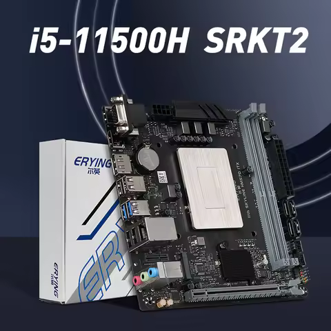 ERYING Mini ITX Gaming PC Computer Motherboard CPU Combo Kit Interposer Core i5 11500H 6C12T DDR4 RA