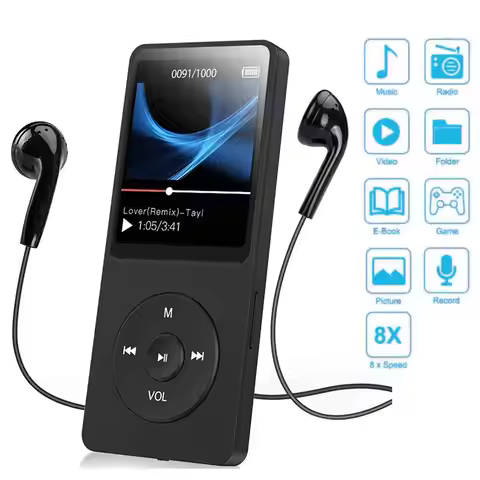 MP3 Player Support 128GB Bluetooth MP4 MP3 Lossless Music Players FM Radio Recorder Sport Hf