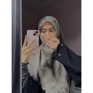 Tudung Bawal Tie Dye Syar'i Square 130cm Grade A Polycotton/ Soft, Comfortable to Wear