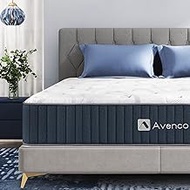 Queen Size Mattress, Avenco Queen Mattress in a Box, 10 Inch Hybrid Mattress Queen, Individually Pocketed Coils and Comfort Foam, Strong Edge Support, Medium Firm, CertiPUR-US, 100 Nights Trial