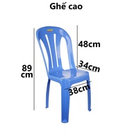 Ghế tựa lưng sọc nan nhựa VIỆT NHẬT - Ghế thấp trung cao - Ghế quán ăn cafe trà chanh 1923/25/72