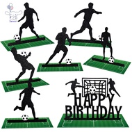 [San] 13 Pcs Soccer Party Table Decorations Soccer Table Centerpieces Paper Soccer Player Silhouette