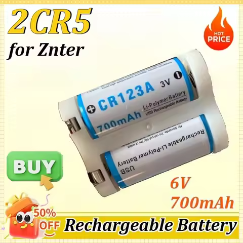 2CR5 6V 700mAh for Znter TYPE-C USB Rechargeable Li-polymer 2CR5 Battery Charging Lithium Battery 2C