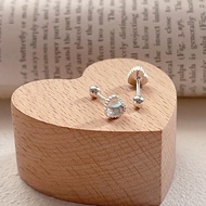 [All Sterling Silver.earrings] Colorful Love Heart Bead Earrings [UME] S925 Silver Opal (Opal Stone)