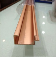 2pcs of 1.5meters Matte Gold 2each Aluminum continuous handle / C type handle