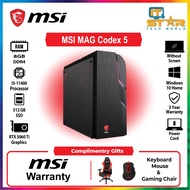 MSI MAG Codex 5 11TG-821 | I5-11400F | 8GB RAM | 512GB SSD | RTX 3060Ti | Laptop14" | Win10