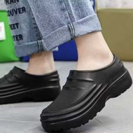 Kasut Kitchen 5538 I Kitchen Non-Slip Shoes I Unisex Chef Black Shoes  Waterproof I Labour Protectio