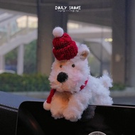 [48H Shipping] West Highland Car Screen Ornament Scrawled Puppy Car Dashboard Central Control Screen