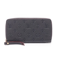 【二手】LOUIS VUITTONZippy 錢包 M62121 海軍藍紅皮革女士錢包，二手 B