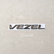 Black Chrome Logo Emblem with VEZEL Writing for HRV Trunk