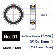 Road Mountain Bike Hub Ceramic Bearing 6000 Bearing 15267 Super Moisturizing 6802 6803 6902 6903