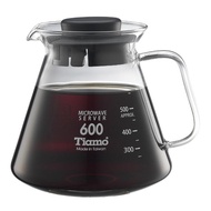 TIAMO Heat-Resistant Glass Coffee Flower Teapot 600cc HG2297 360cc HG2296 Pot Male Cup Lower
