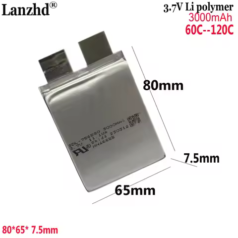 3.7V li Polymer high rate 60C 120C For electric spot welding machine starting power supply Diy Pack 