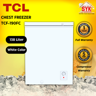 SYK TCL TCF-190FC Chest Freezer Fridge Deep Frozen Meat Fish Peti Sejuk Beku Daging Ais Beku 138Liter