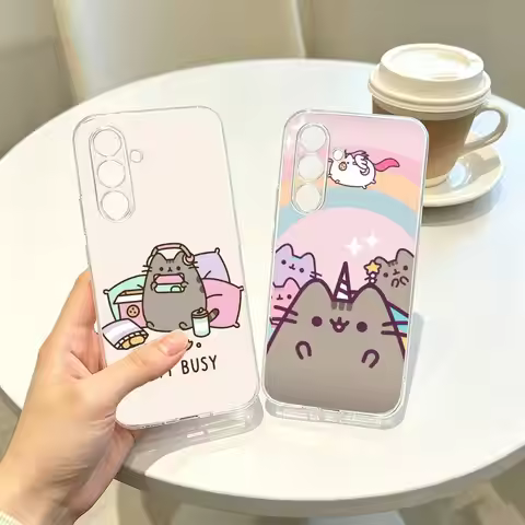 Cute cat for P-Pusheenes-es Phone Case Transparent Silicone Soft For SamsungA10,12,20,21S,30,31,40,5