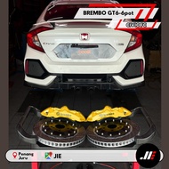 Civic FC Brembo Gt6 6pot Big Brake Kit
