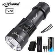 HaixnFire DV57 Underwater Waterproof Flashlight 5000 Lumens XHP70 Scuba Diving Light