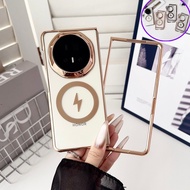 Magnetic Electroplated Clear Case Cover for honor magic V6 V5 V3 VS3 6D Laser Engraving Shockproof C