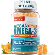 Vegan Hot Sale ga-3 Gummies 1280mg + COQ10 + Vitamin D3 K2 (MK7), Hot Sale ga 3 Fish Oil Alternative