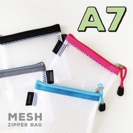 Qingqing Stationery CBG-606 A7-EVA Storage Bag/Mesh Zipper Zipper Bag Chain Bag/Mesh Zipper Bag/Stat