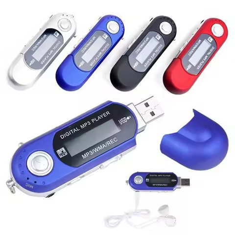 Compact 8GB USB MP3 Player With 1.2 Inch Display Screen Supports Lyrics Show And Rechargeable Batter