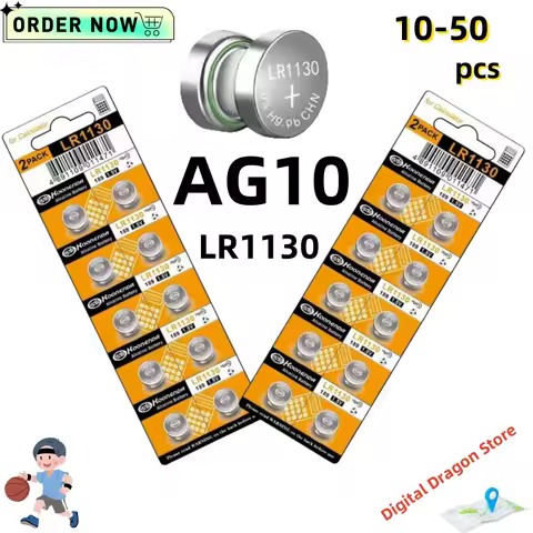 10-50pcs AG10 LR1130 Button Battery LR 1130 SR1130 389A LR54 L1131 For Alkaline Battery Watch Flashl
