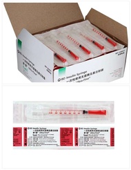 กระบอกฉีดยาอินซูลินแบบใช้แล้วทิ้ง BD Shurui U40 ขนาด 1 มล. เข็มขนาด 0.33 มม. เข็มฉีดน้ำเบา เข็มฉีดยา