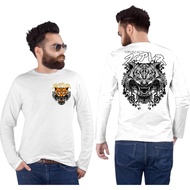T-shirt Distro Men's T-shirt Distro Men's T-shirt Screen Printing Tiger Front And Back/ Long-Sleeved