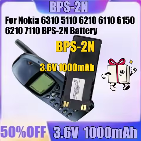 New BPS-2N 3.6V 1000mAh High Quality Battery for Nokia 6310 5110 6210 6110 6150 6210 7110 BPS-2N Bat
