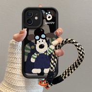 Casing For REALME C31 4G REALME C33 REALME C35 phone case with lanyard aesthetic Cute dog Silicone T